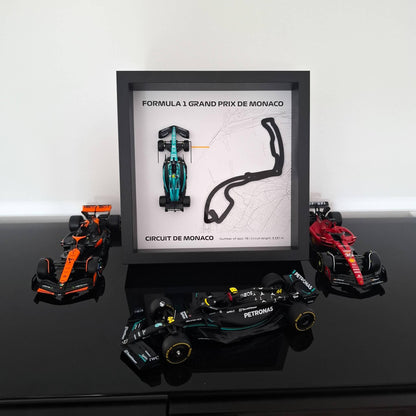 F1 Monaco okvir: pleksiglas 3D staza s Formula 1 modelom