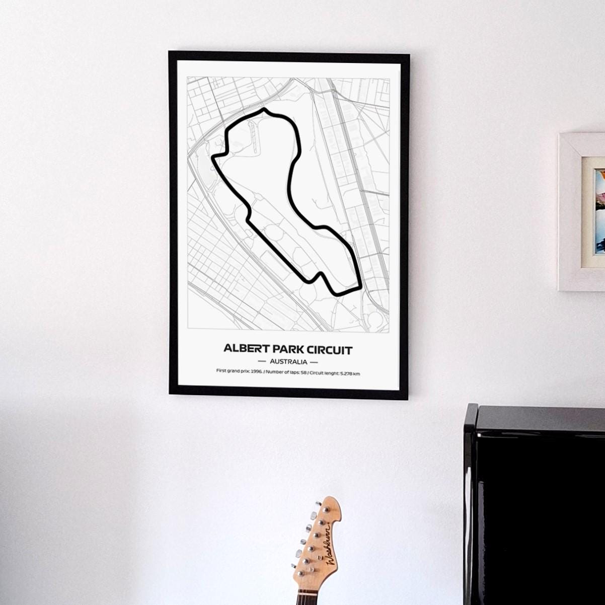 Uokvireni Albert Park F1 Poster (50x70cm)