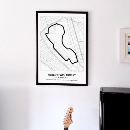 Uokvireni Albert Park F1 Poster (50x70cm)