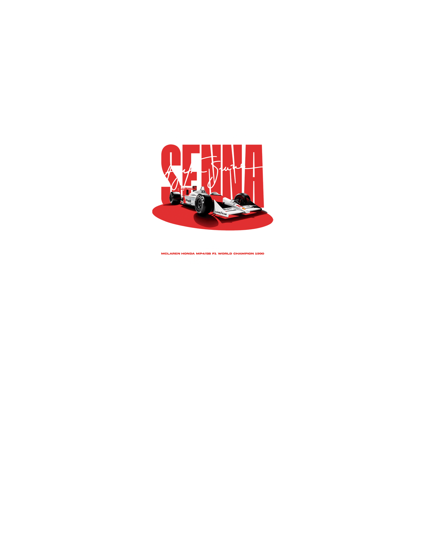 Ayrton Senna Bl T-shirt (Various Colors and Sizes)