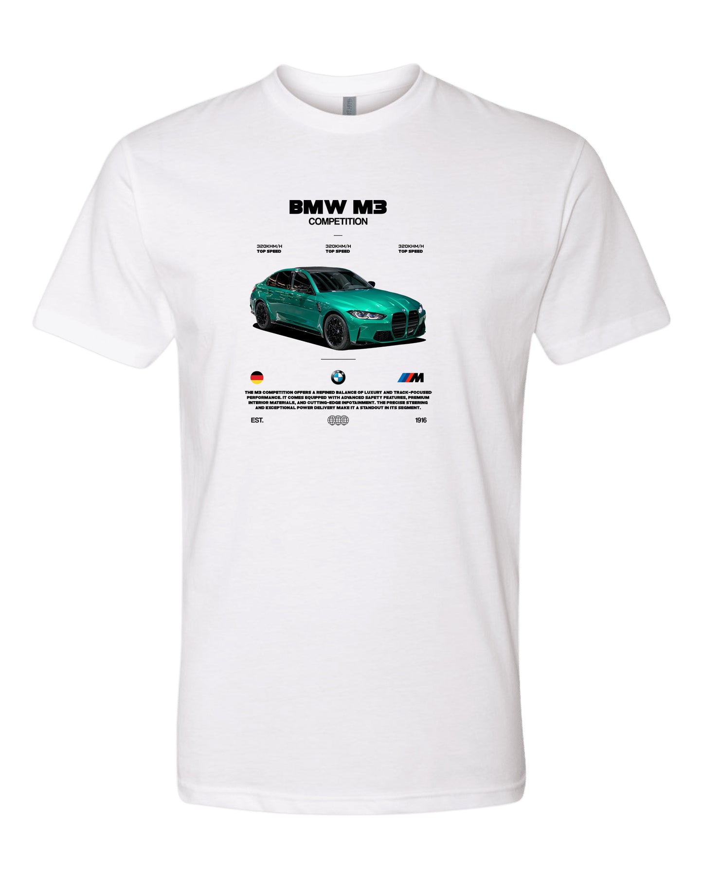 Bmw M3 Competitionn 2 T-shirt (Various Colors and Sizes)