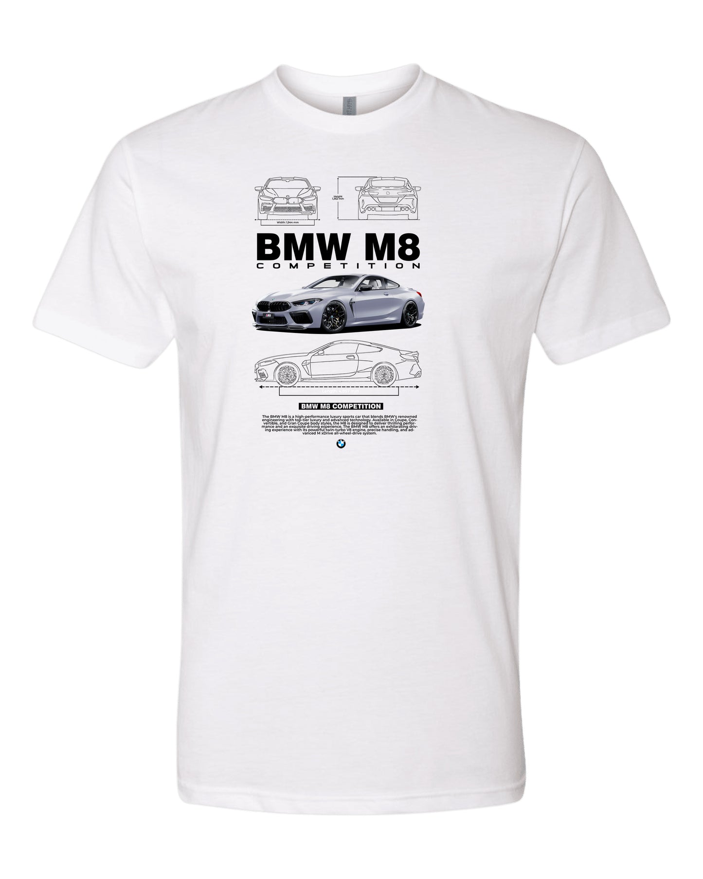 Bmw M8 V2 T-shirt (Various Colors and Sizes)
