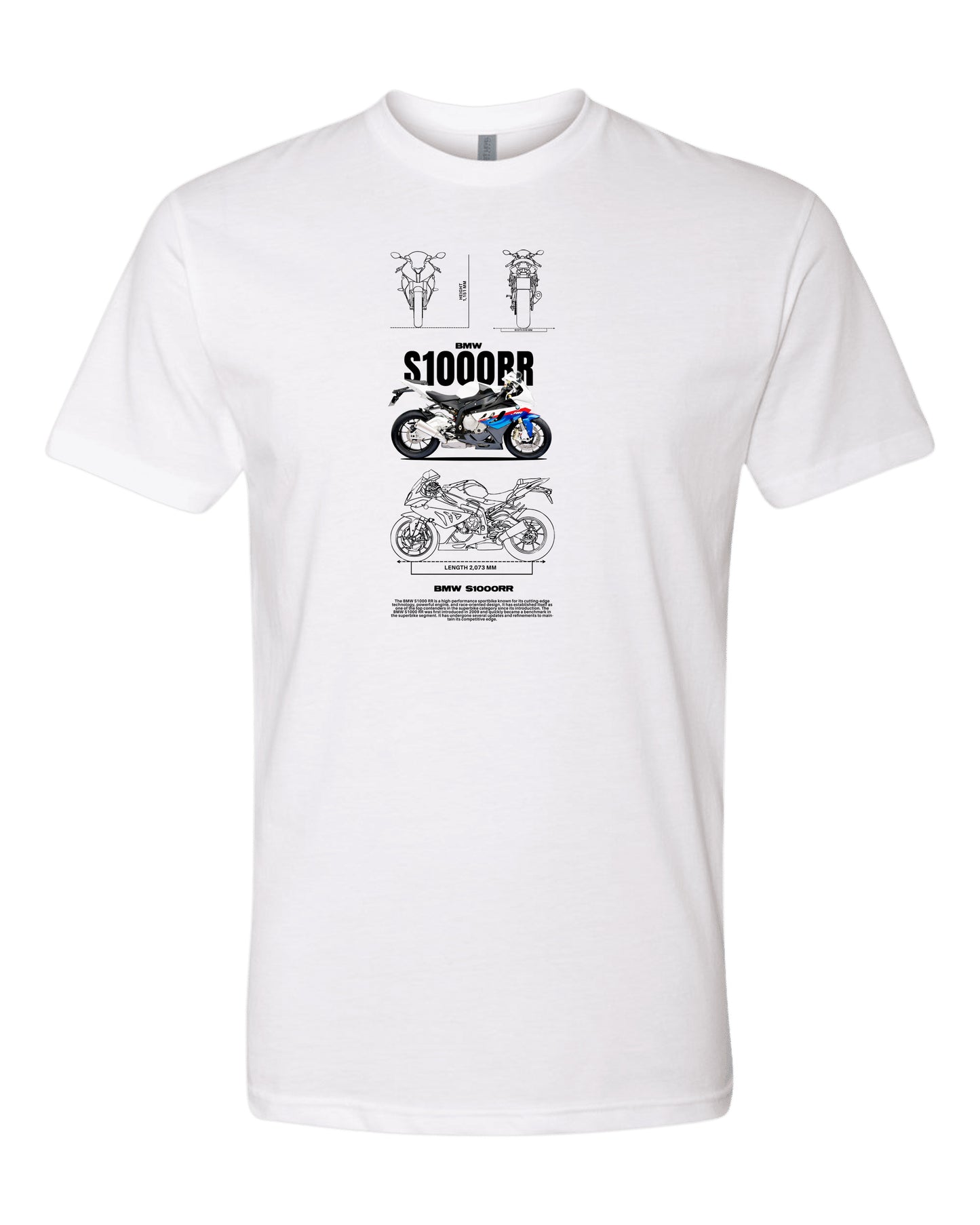 Bmw S1000Rr 2 T-shirt (Various Colors and Sizes)