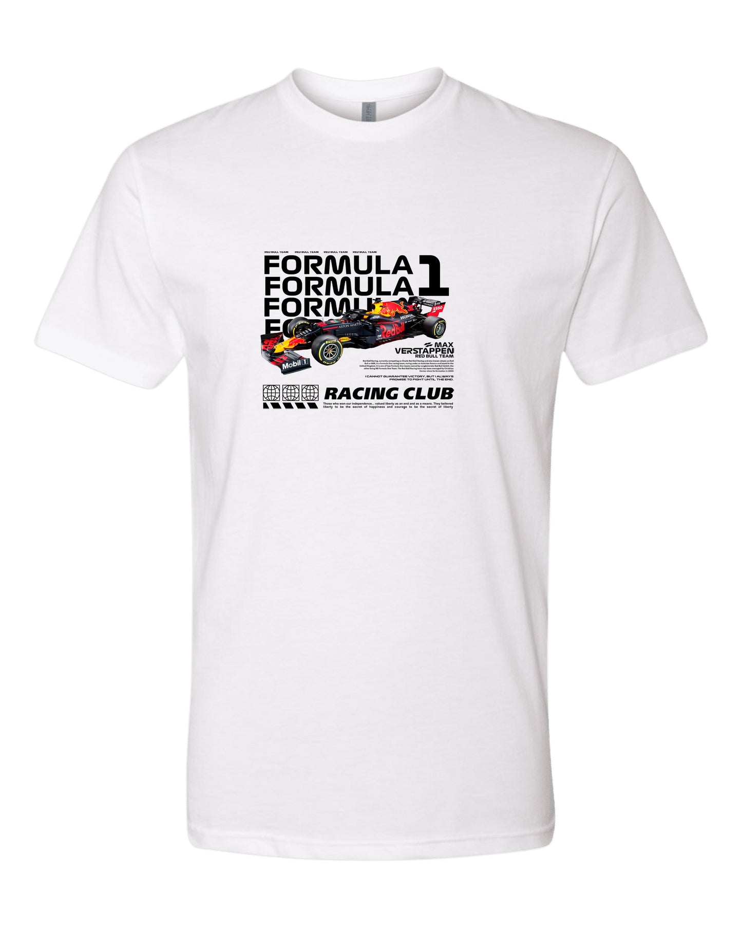 F1 Car Max Verstappen 2 T-shirt (Various Colors and Sizes)
