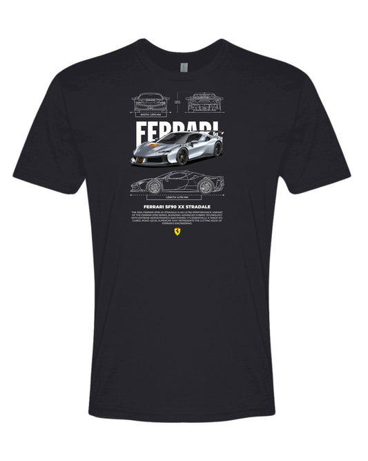 Ferrari Sf90 Xx Stradale Wh T-shirt (Various Colors and Sizes)