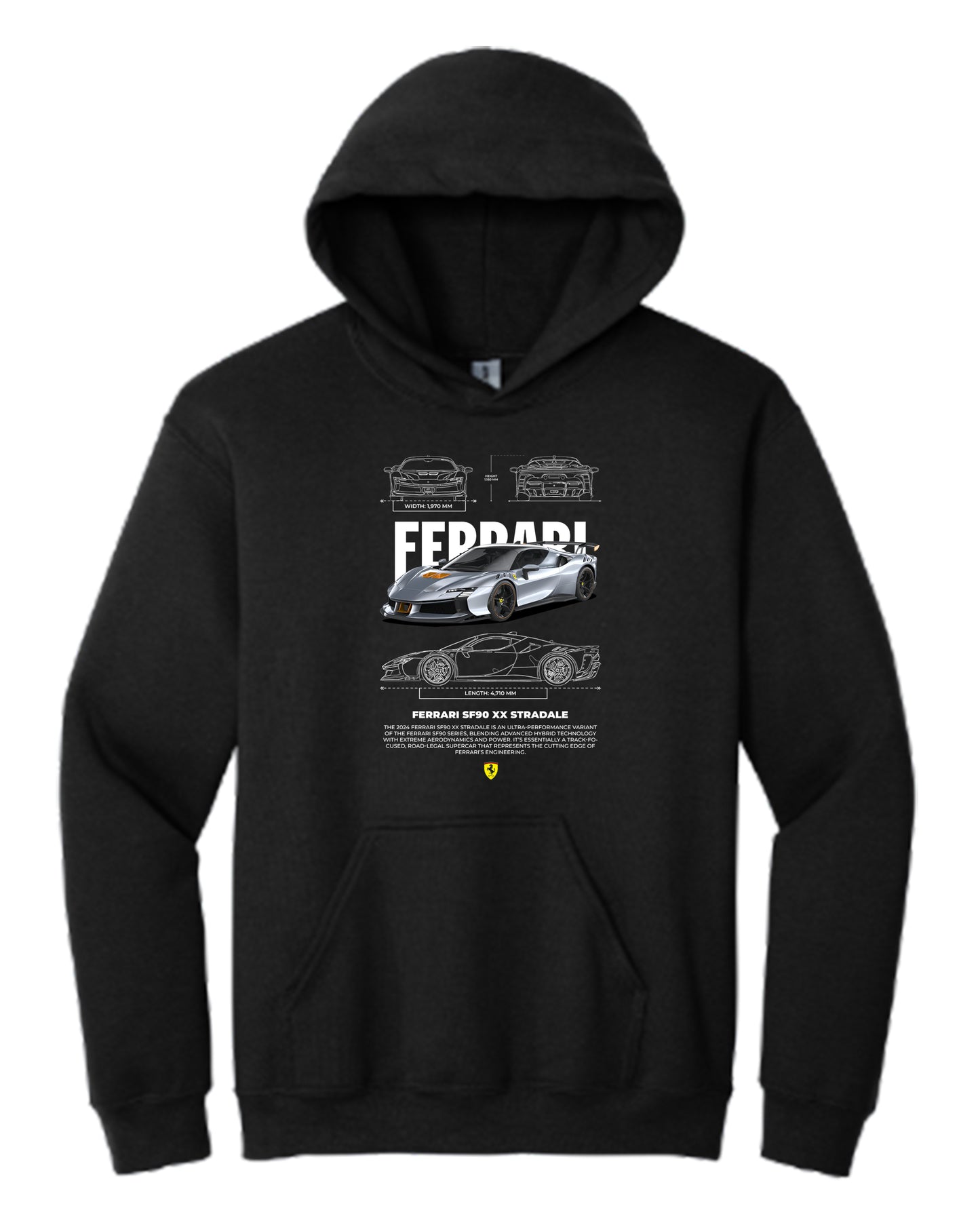 Ferrari Sf90 Xx Stradale Wh Hoodie (Various Colors and Sizes)