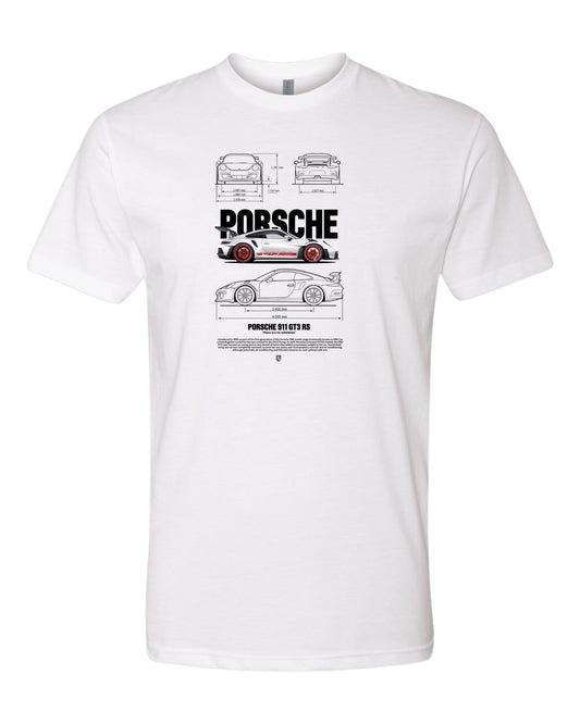 Gray Porsche 911 Gt3 2023 T-shirt (Various Colors and Sizes)