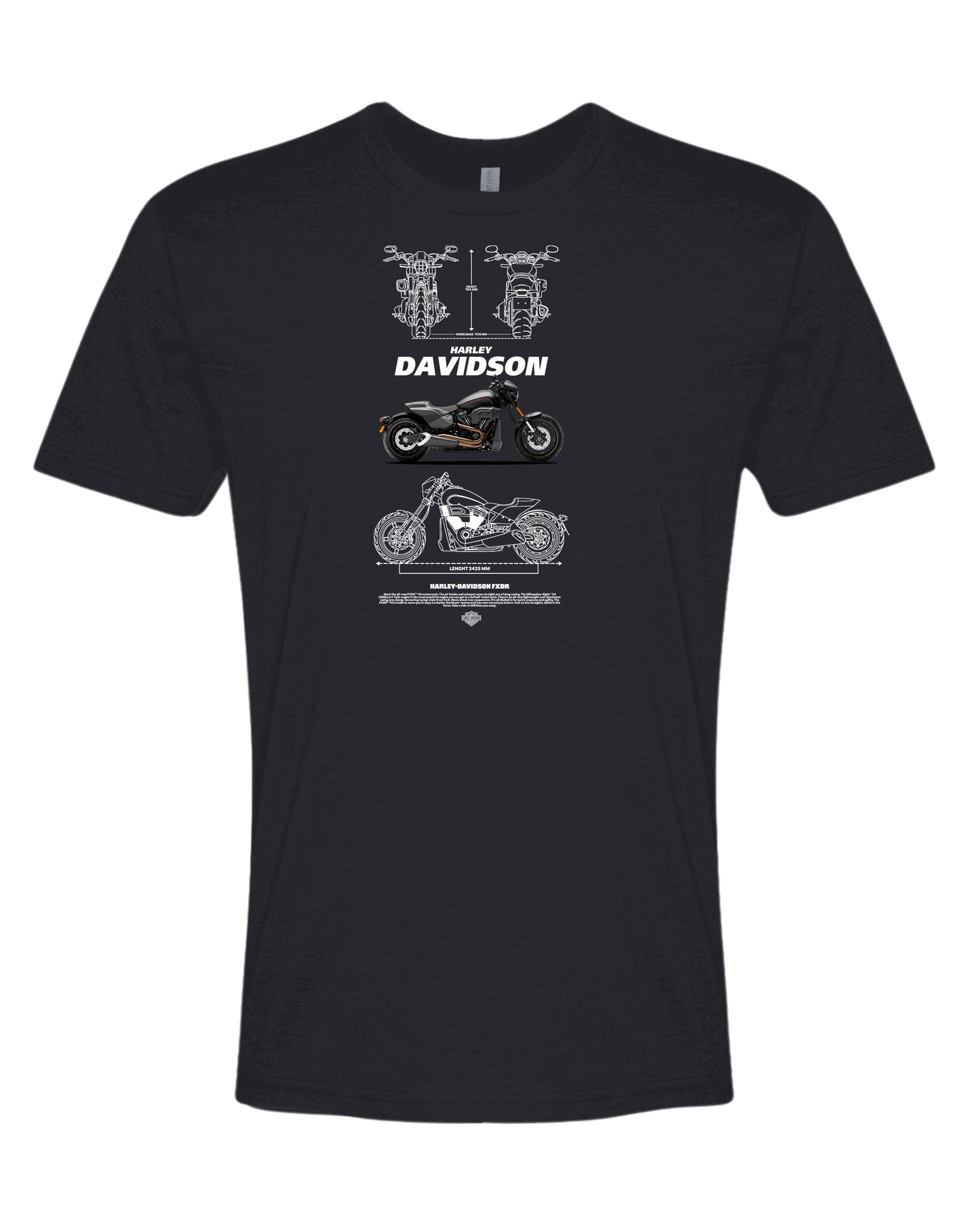 Harley Davidson Fxdr 2 T-shirt (Various Colors and Sizes)