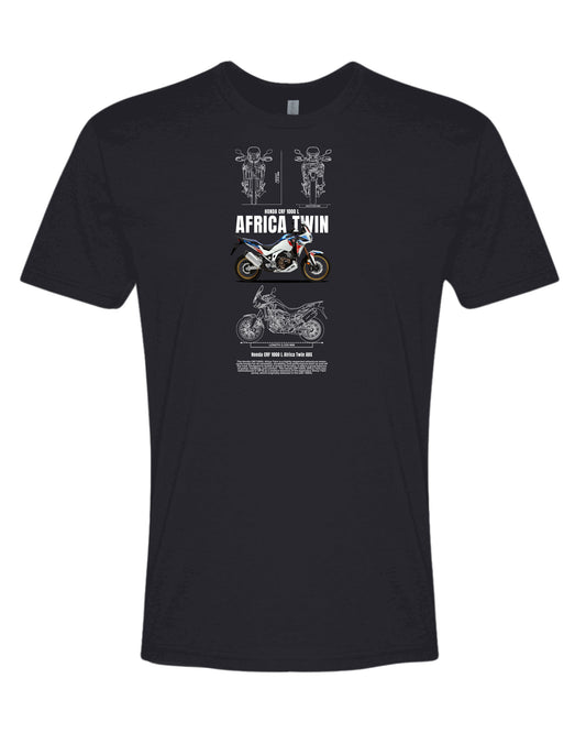 Honda Crf 1000 L Africa Twin Abs T-shirt (Various Colors and Sizes)