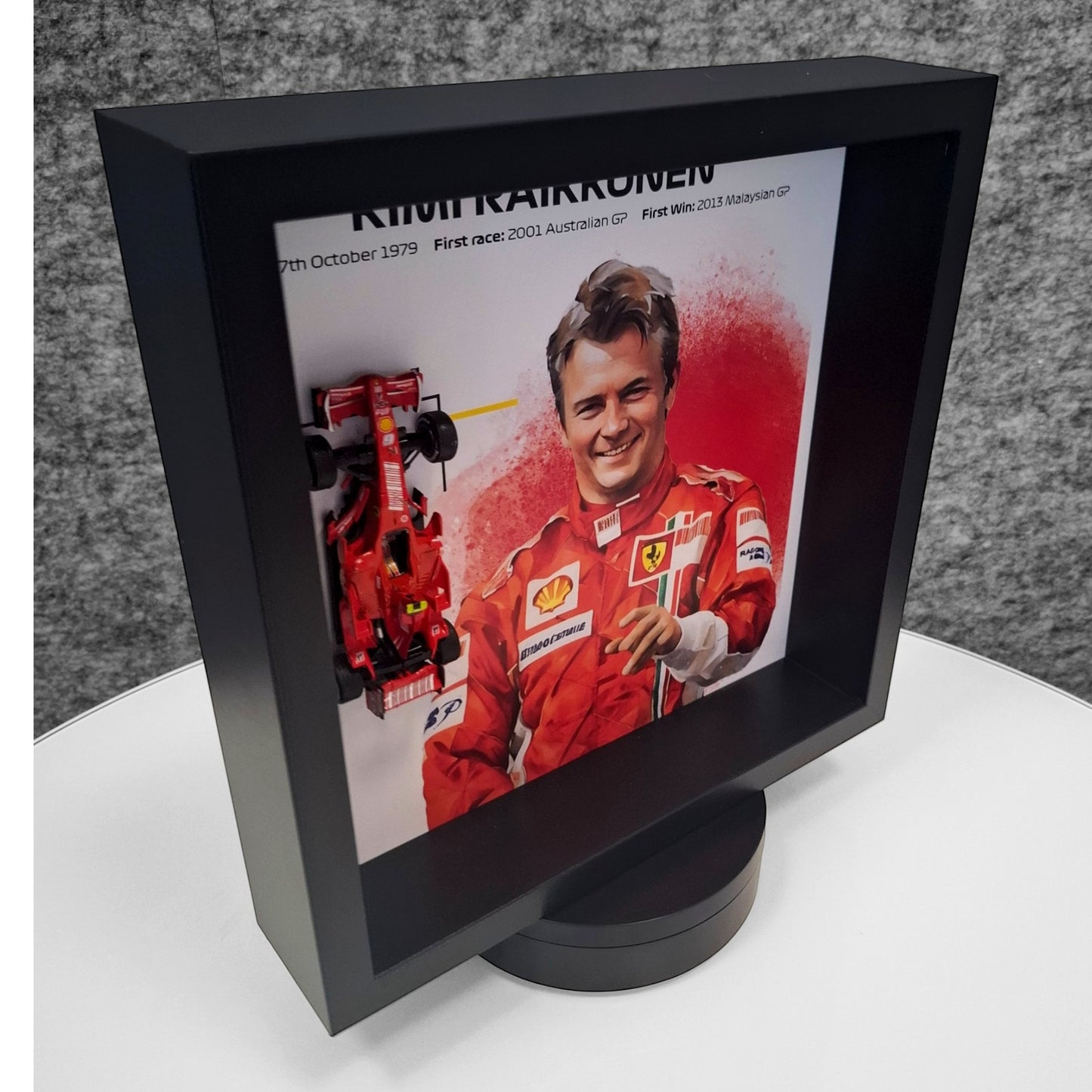 Kimi Raikkonen 3D okvir: Formula 1 Ferrari model