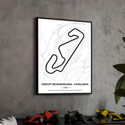 Uokvireni F1 Catalunya Poster (50x70cm)