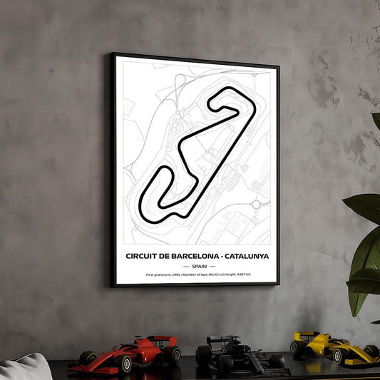 Uokvireni F1 Catalunya Poster (50x70cm)