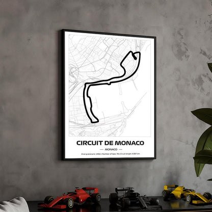 Uokvireni Monaco F1 Poster (50x70cm)