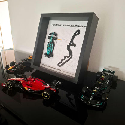 F1 Suzuka Japanese okvir: pleksiglas 3D staza s Formula 1 modelom