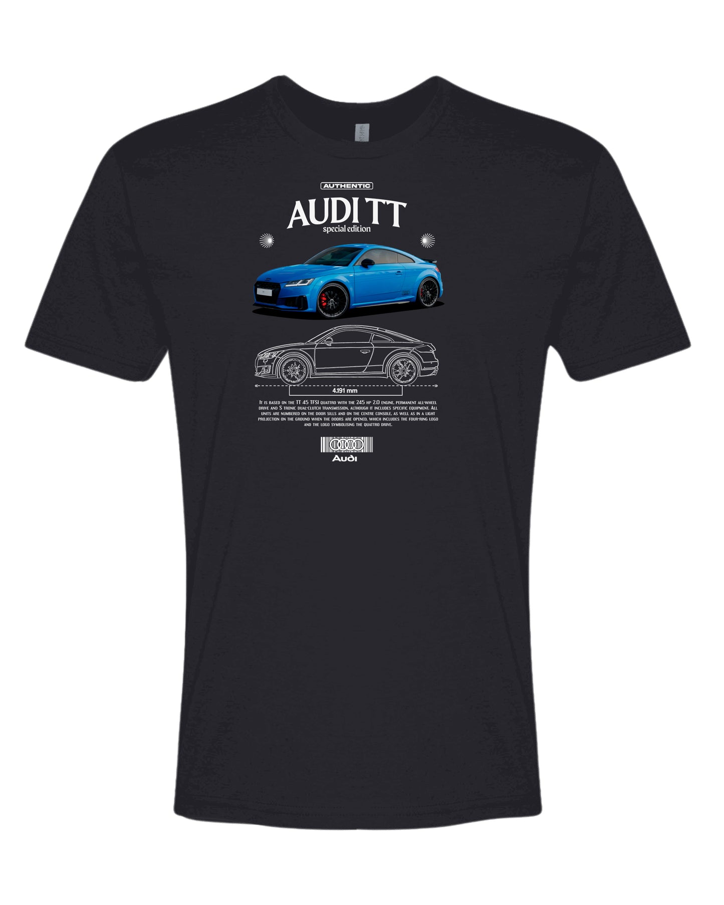 Audi Tt 2 T-shirt (Various Colors and Sizes)
