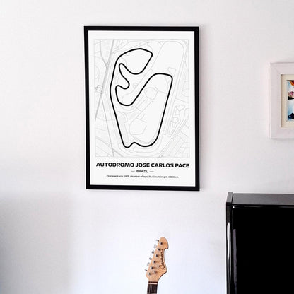 Uokvireni Interlagos F1 Poster (50x70cm)