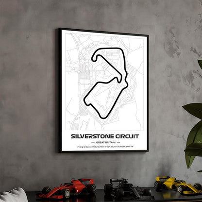 Uokvireni Silverstone F1 Poster (50x70cm)