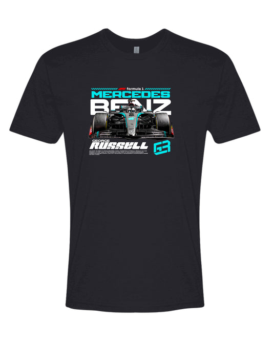 Benz_George_Russell_Bijelo_Png T-shirt (Various Colors and Sizes)