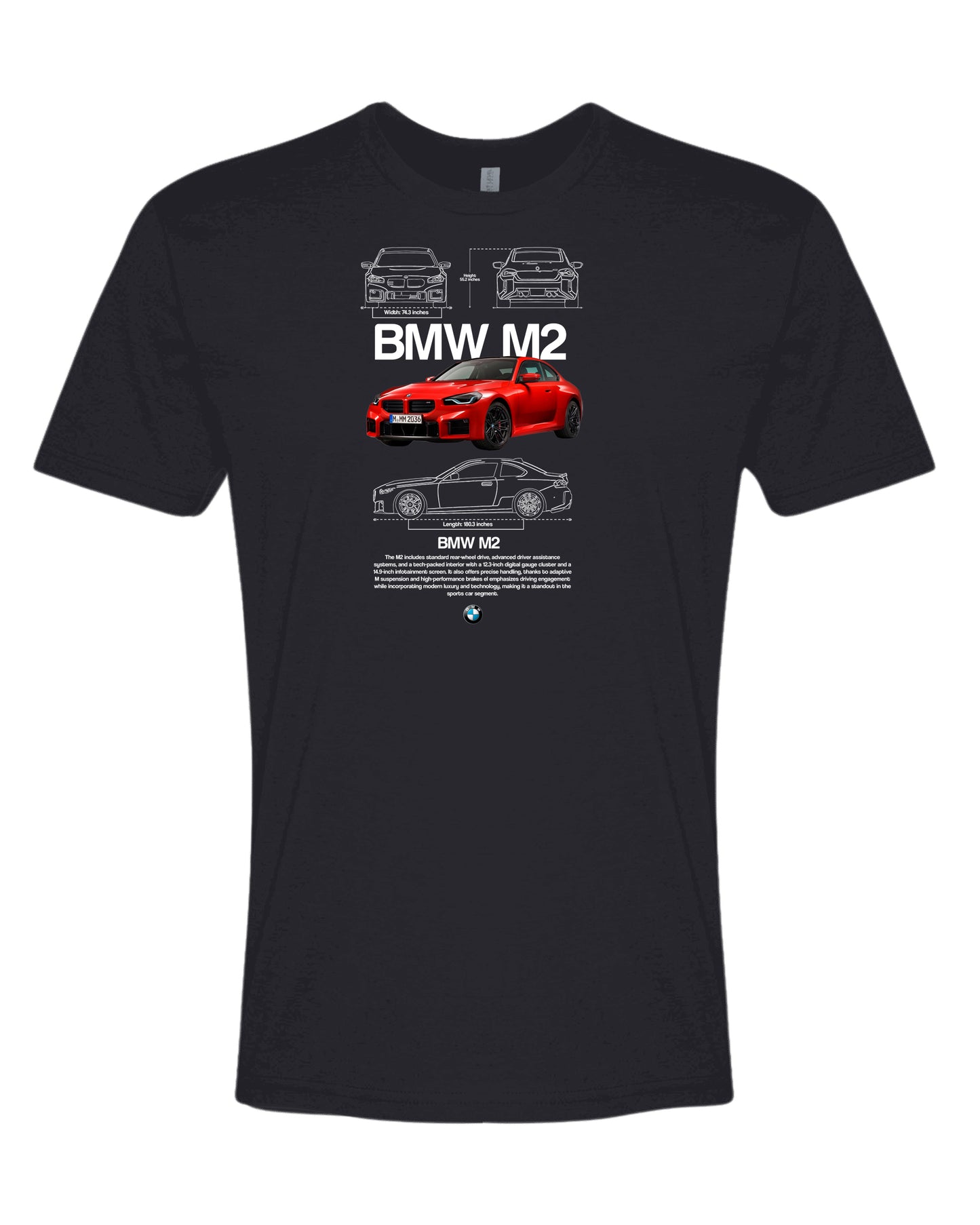 Bmw M2 V2 T-shirt (Various Colors and Sizes)