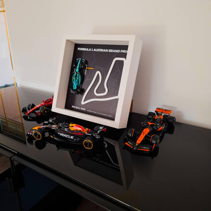 F1 Austrian - Red Bull Ring okvir: pleksiglas 3D staza s Formula 1 modelom