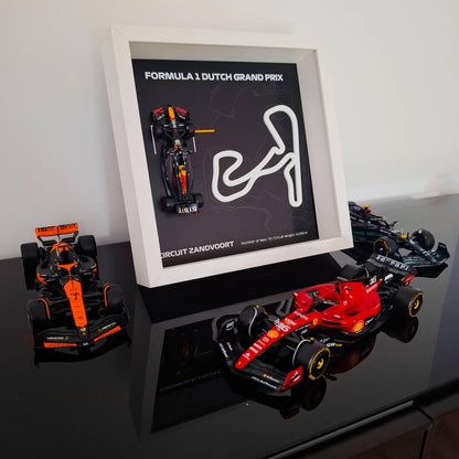 F1 Zandvoort - Dutch okvir: pleksiglas 3D staza s Formula 1 modelom