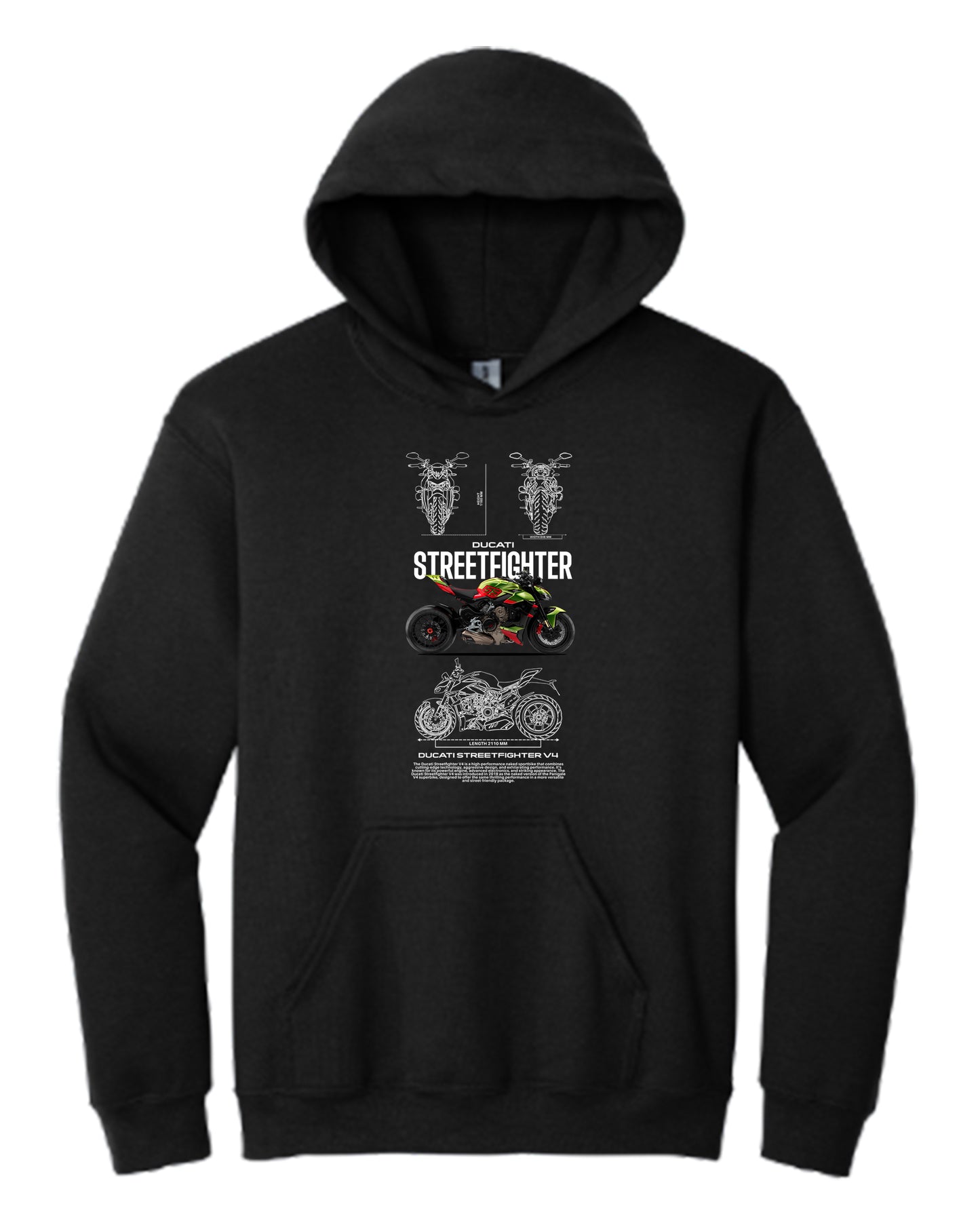 Ducati Streetfighter3 Hoodie (Various Colors and Sizes)