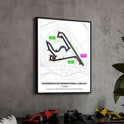 Uokvireni Shanghai F1 Poster (50x70cm)