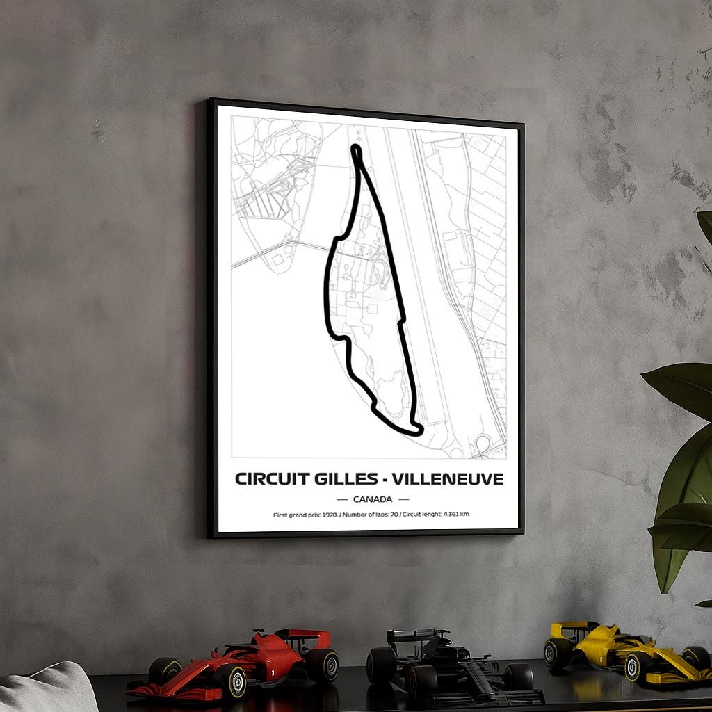Uokvireni F1 Gilles Villeneuve Poster (50x70cm)