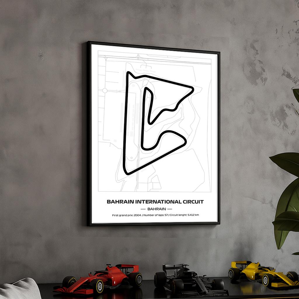 Uokvireni Bahrain Formula 1 Poster (50x70cm)