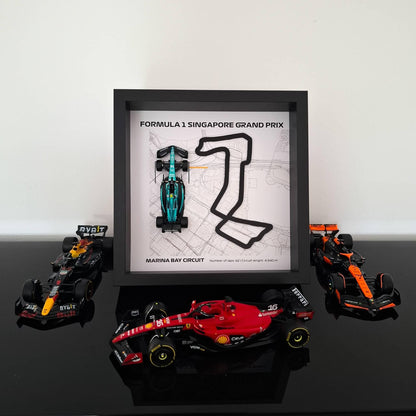 F1 Singapore okvir: Marina Bay staza, Pleksiglas 3D staza s Formula 1 modelom