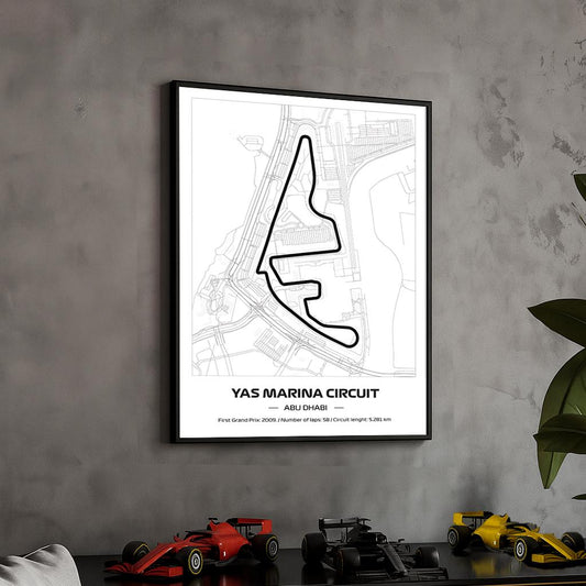 Uokvireni Yas Marina F1 Poster (50x70cm)