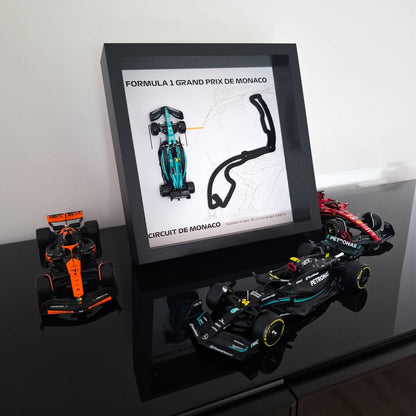 F1 Monaco okvir: pleksiglas 3D staza s Formula 1 modelom
