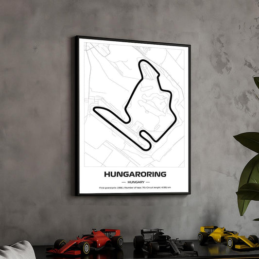 Uokvireni Hungaroring F1 Poster (50x70cm)
