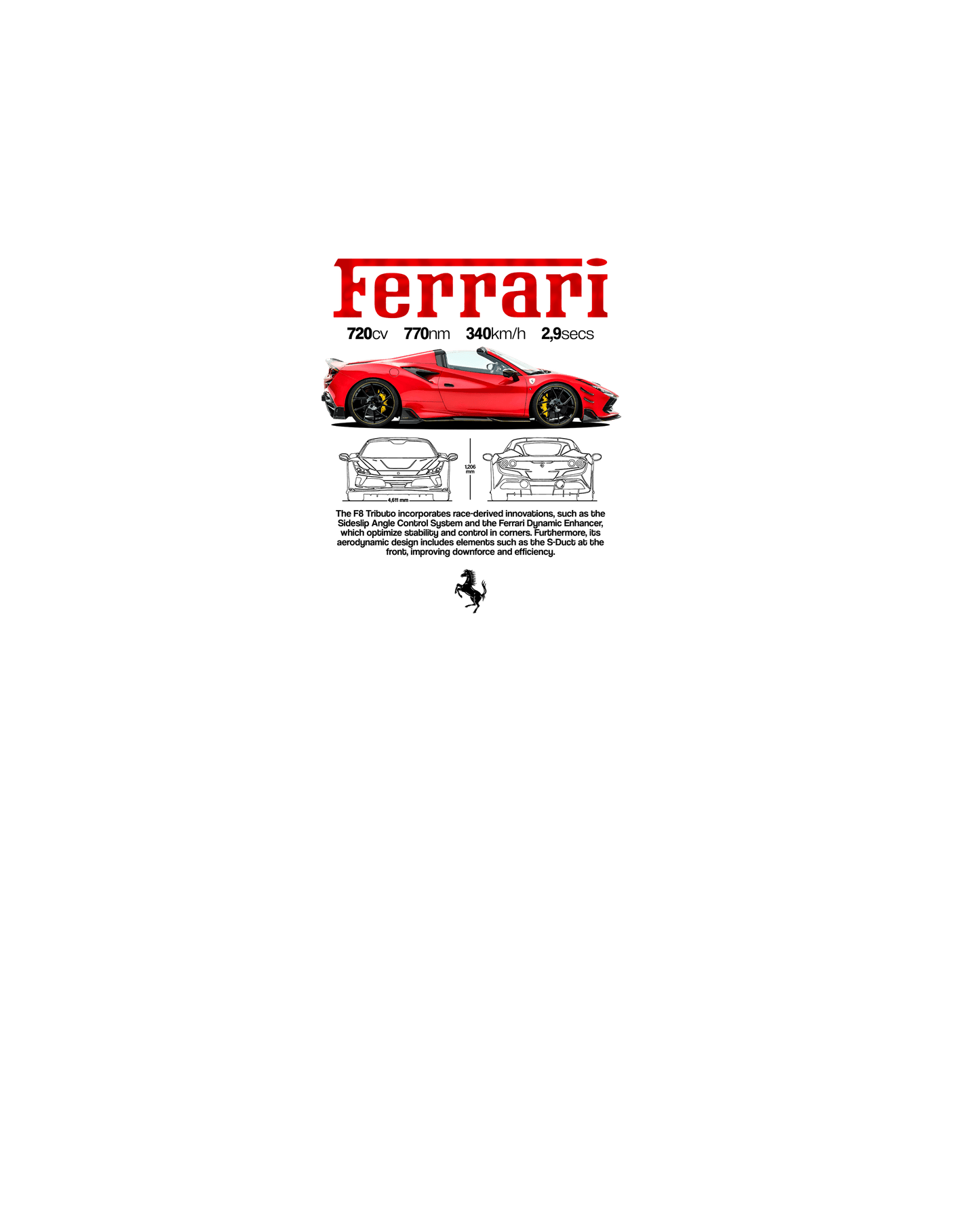 Ferrari 01 T-shirt (Various Colors and Sizes)