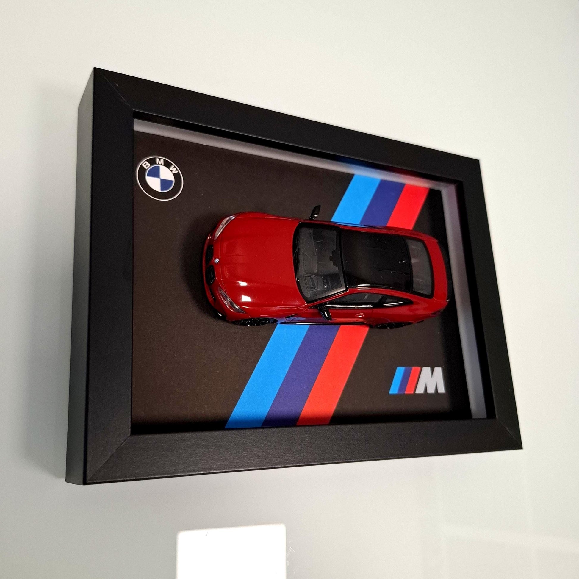 BMW M4 Car Model Mounted on a Display Frame - Wall Art Gift