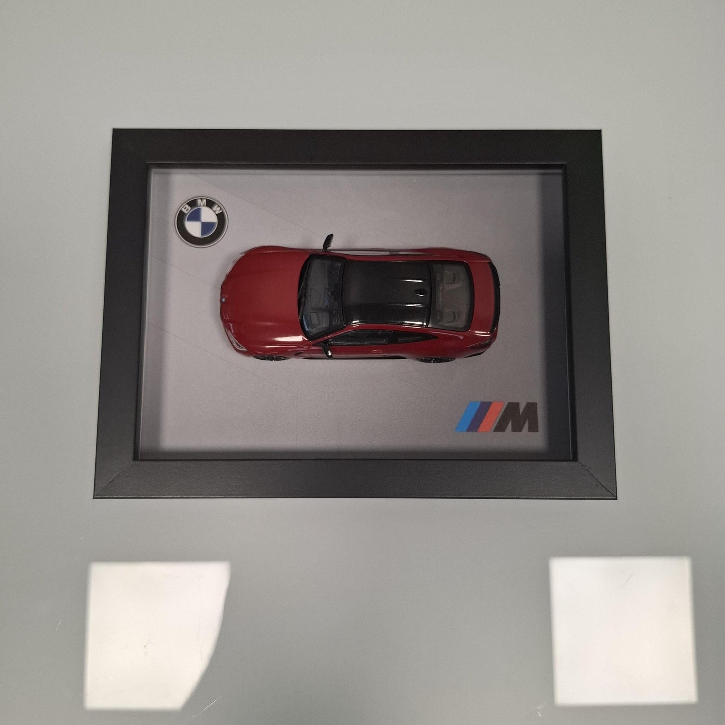 BMW M4 Car Model Mounted on a Display Frame - Wall Art Gift