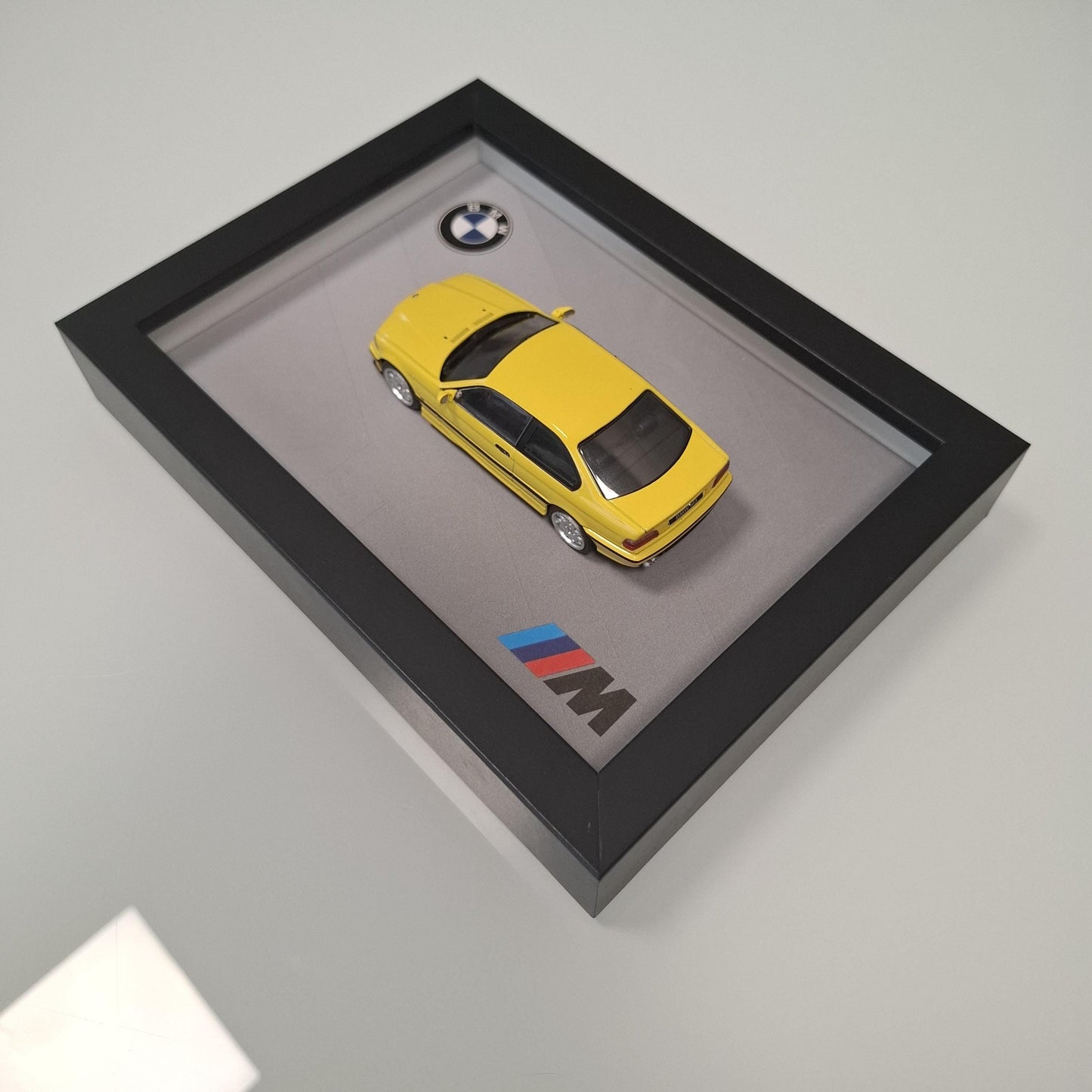 BMW M3 E36 Car Model Mounted on a Display Frame - Wall Art Gift