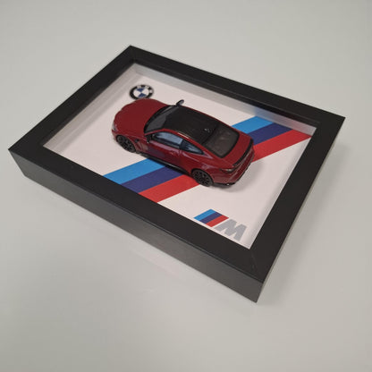 BMW M4 Car Model Mounted on a Display Frame - Wall Art Gift