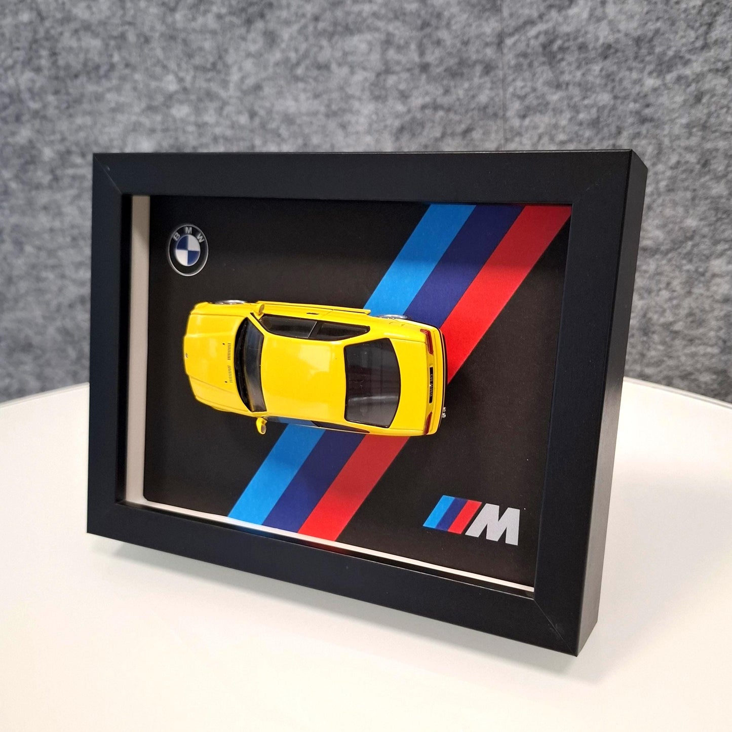 BMW M3 E36 Car Model Mounted on a Display Frame - Wall Art Gift