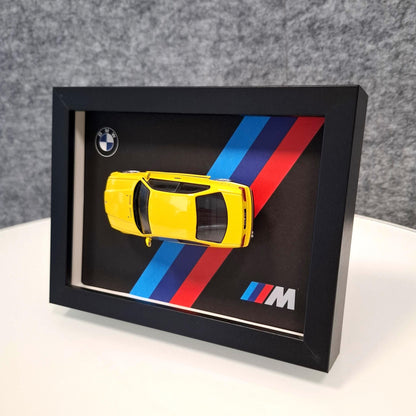 BMW M3 E36 Car Model Mounted on a Display Frame - Wall Art Gift