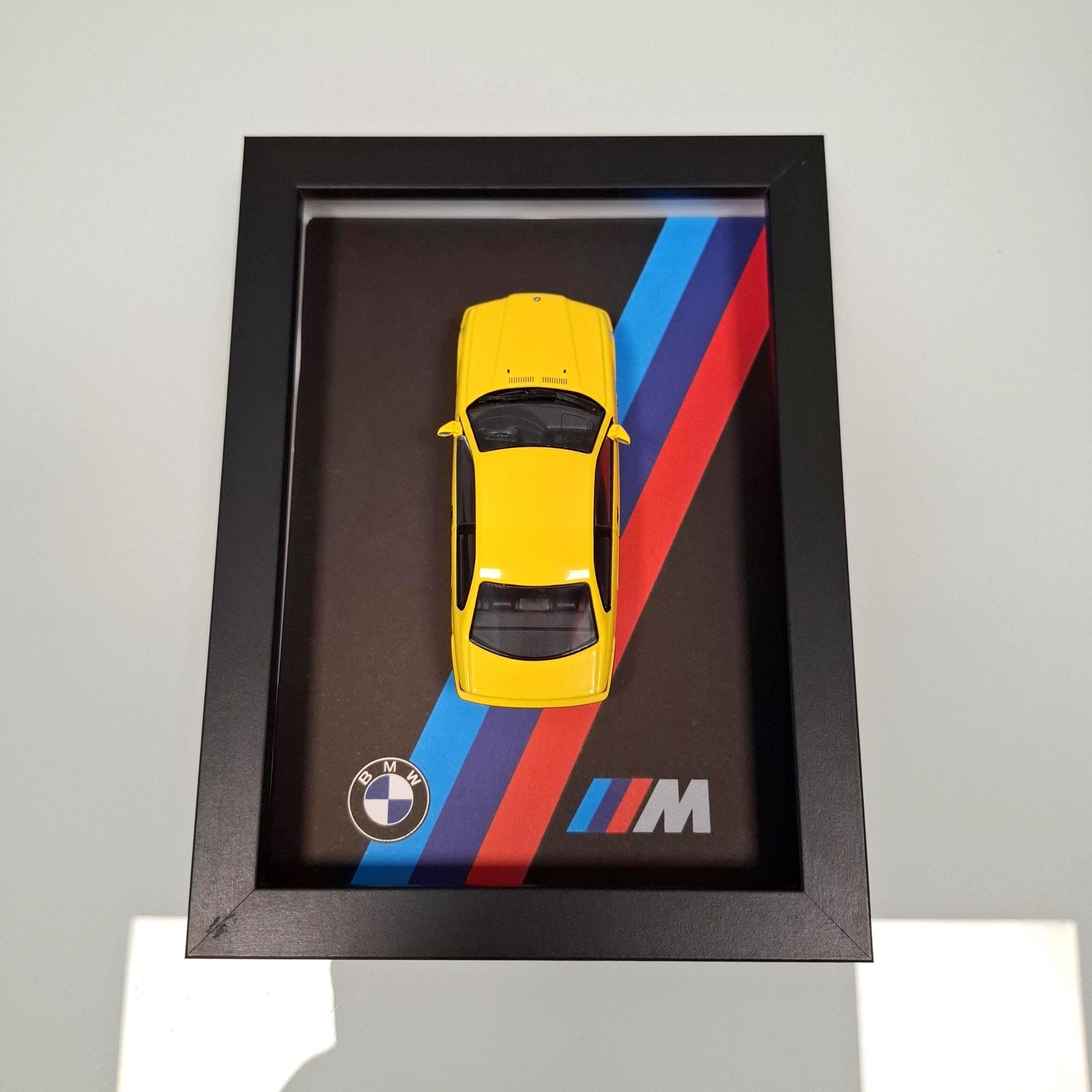 BMW M3 E36 Car Model Mounted on a Display Frame - Wall Art Gift