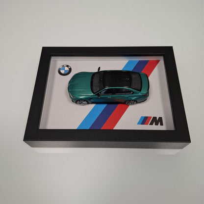 BMW M3 G80 Car Model Mounted on a Display Frame - Wall Art Gift