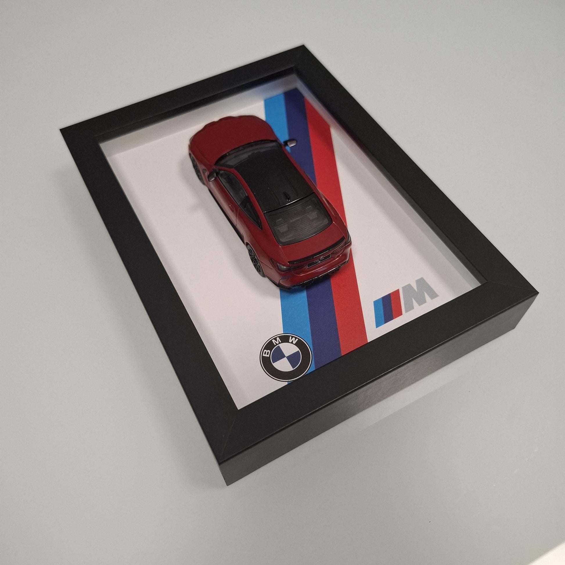 BMW M4 Car Model Mounted on a Display Frame - Wall Art Gift
