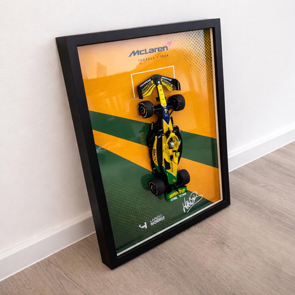 Lando Norris F1 - McLaren - 3D Framed Artwork (XL) – 1:18 Car Model - 40x50cm