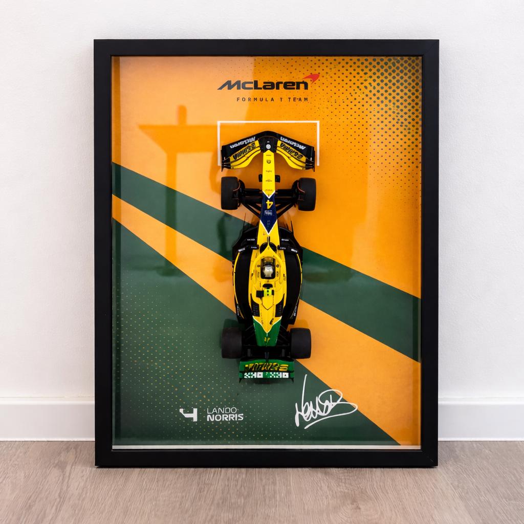 Lando Norris F1 - McLaren - 3D Framed Artwork (XL) – 1:18 Car Model - 40x50cm