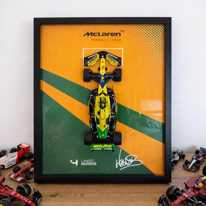 Lando Norris F1 - McLaren - 3D Framed Artwork (XL) – 1:18 Car Model - 40x50cm