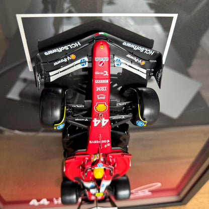 Lewis Hamilton F1 Wall Art | Formula 1 3D Framed Artwork | Ferrari Racing Decor Gift - 40x50 cm
