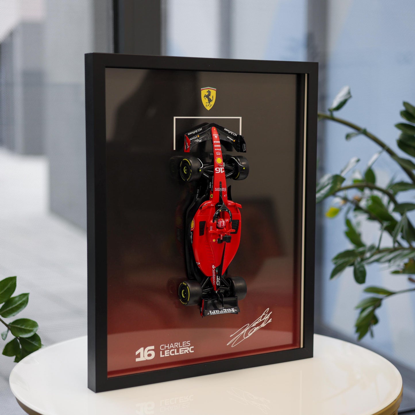 Charles Leclerc F1 - Ferrari - 3D Framed Artwork (XL) – 1:18 Car Model - 40x50cm