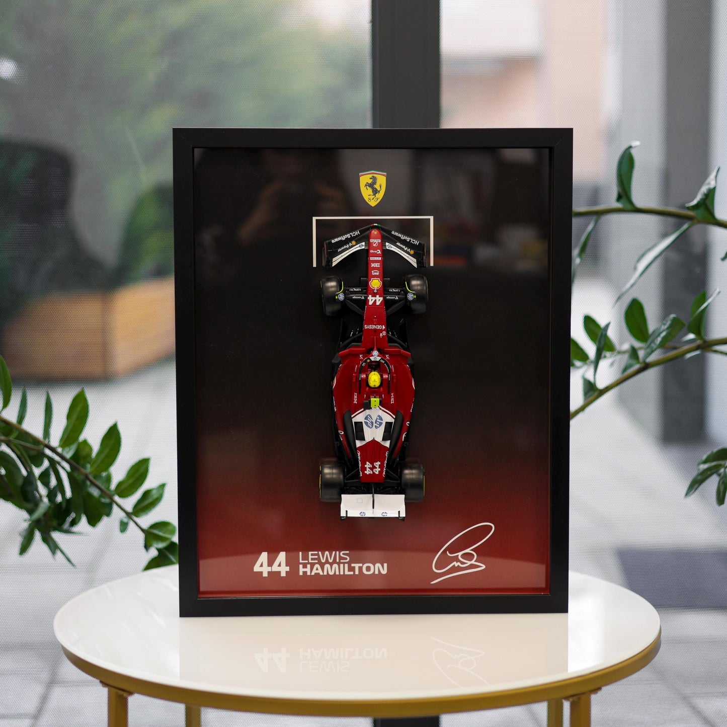 Lewis Hamilton F1 Wall Art | Formula 1 3D Framed Artwork | Ferrari Racing Decor Gift - 40x50 cm