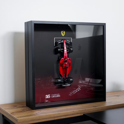 Charles Leclerc F1 - Ferrari - 3D Framed Artwork (XL) – 1:18 Car Model - 50x50x12 cm
